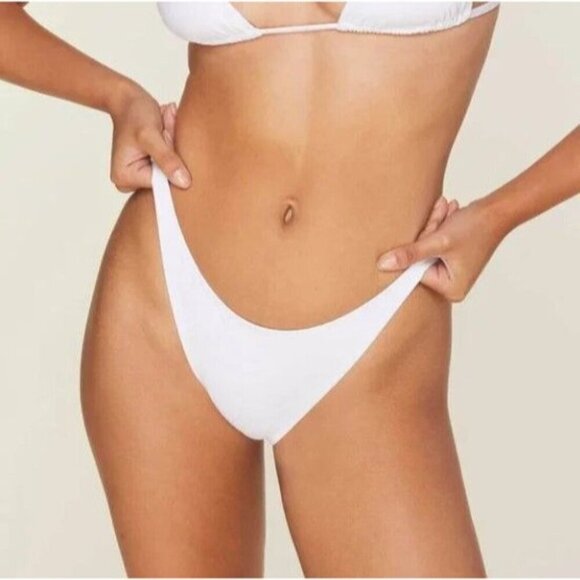 Andie Swim Tropez White Medium Bikini Bottom Swimsuit - Picture 5 of 7